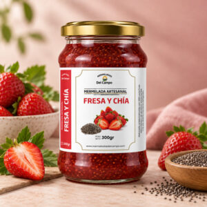 mermelada de fresa y chia